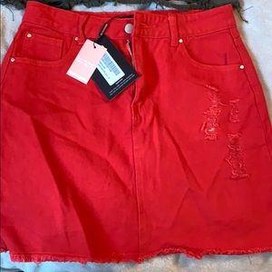 Prettylittlething Denim Skirts